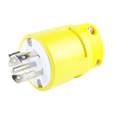 Woodhead Locking Plug, L21-20P, 20 A, 208V AC, Three Phase, 4 Pole 2681